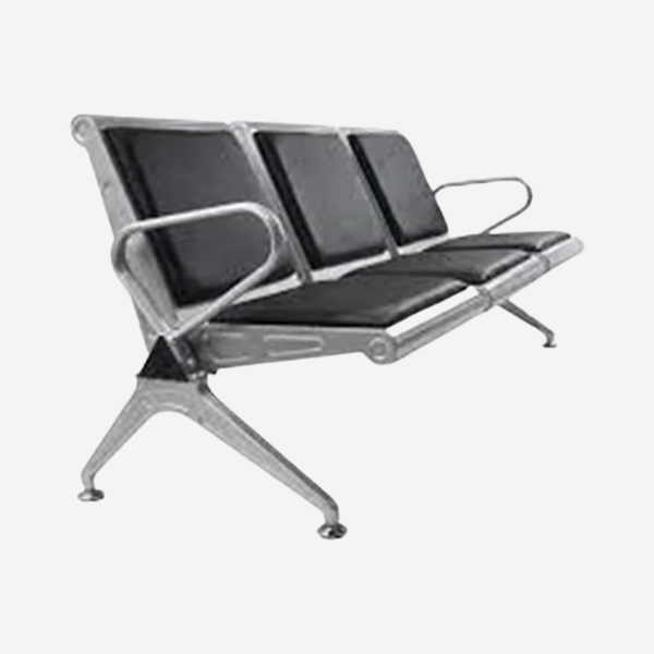 3 Seater Metal Powder Coated Sofa with Cushion
